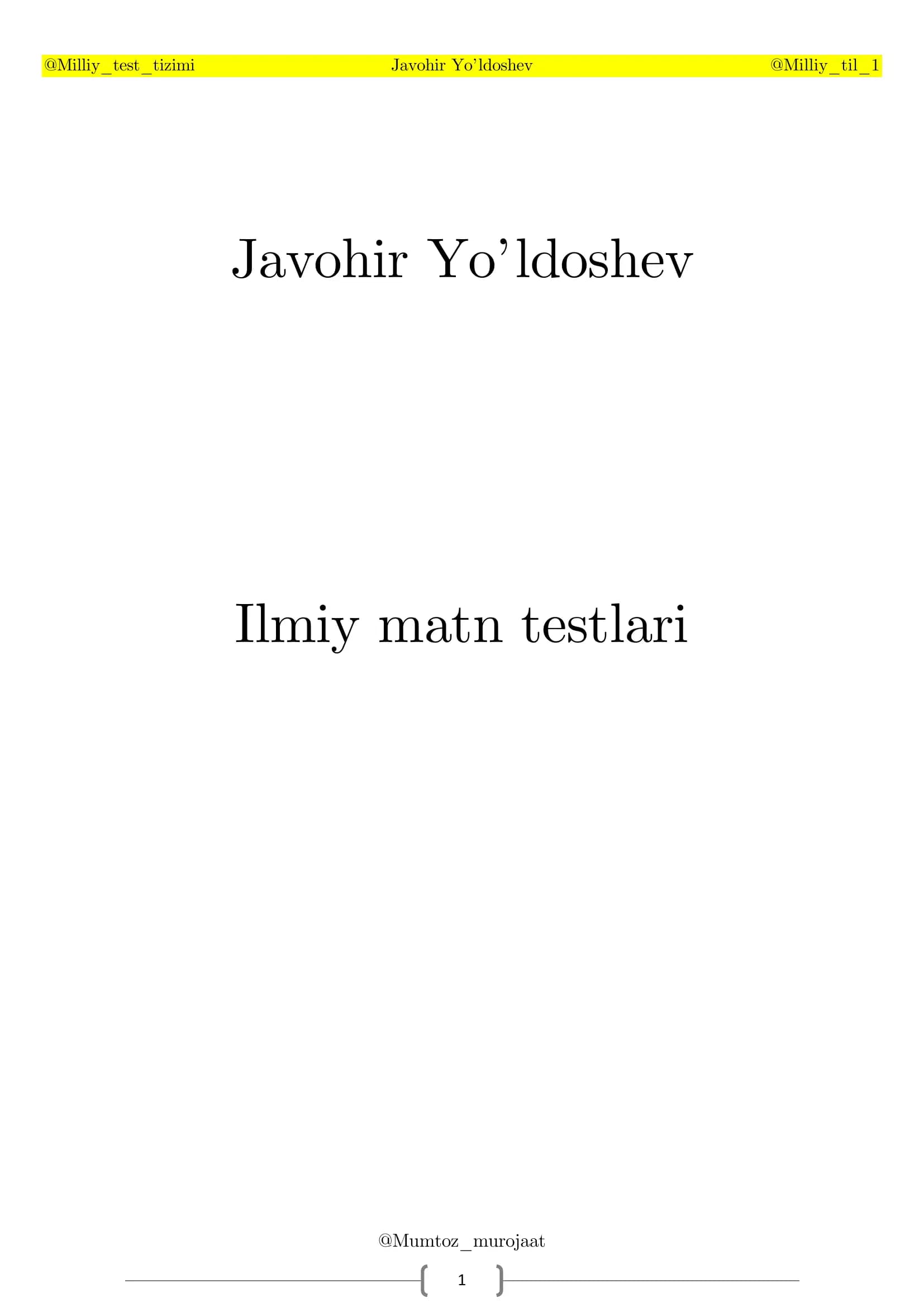 ilmiy matn testlari