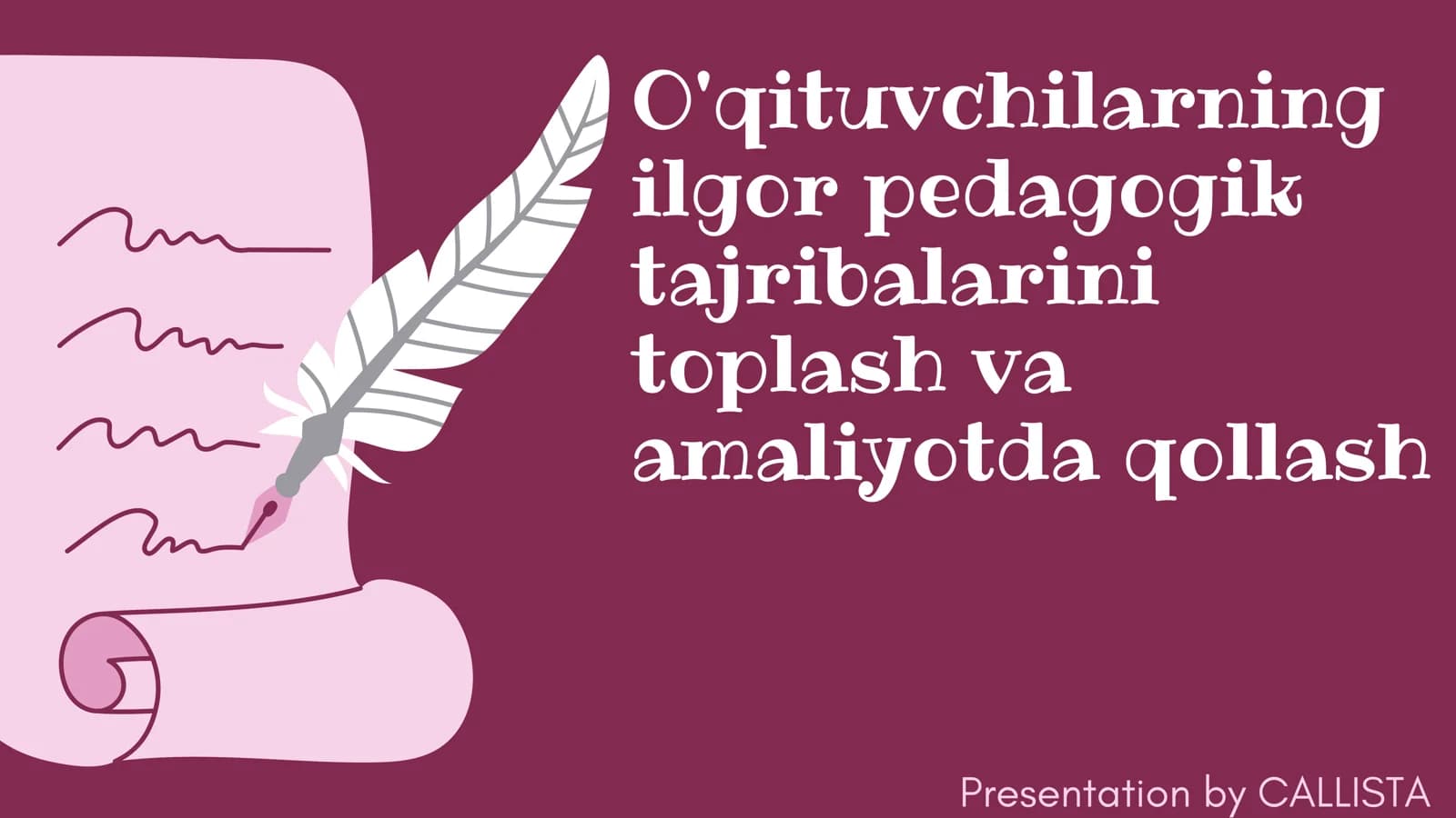 O'qituvchilarning ilg'or pedagogik tajribalarini toplash va  amaliyotda qollash