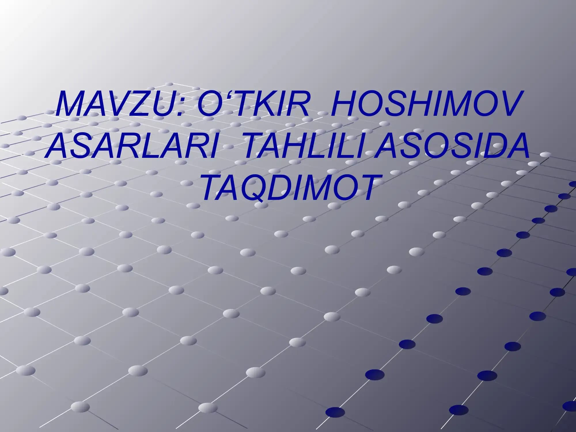 O'tkir Hoshimov