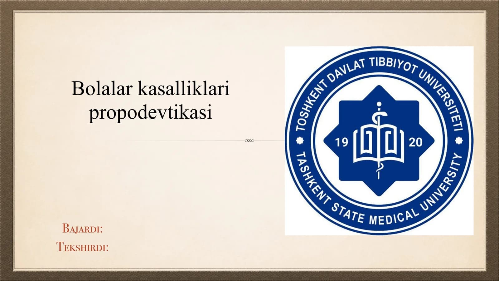 Bolalaik davrlari.