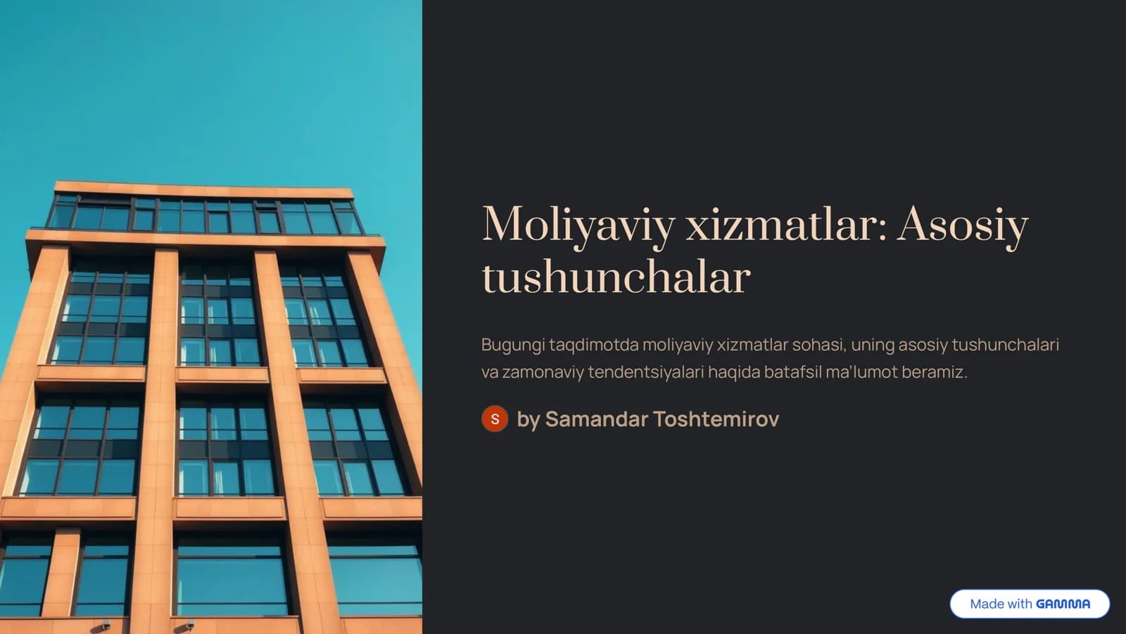 Moliyaviy xizmatlar