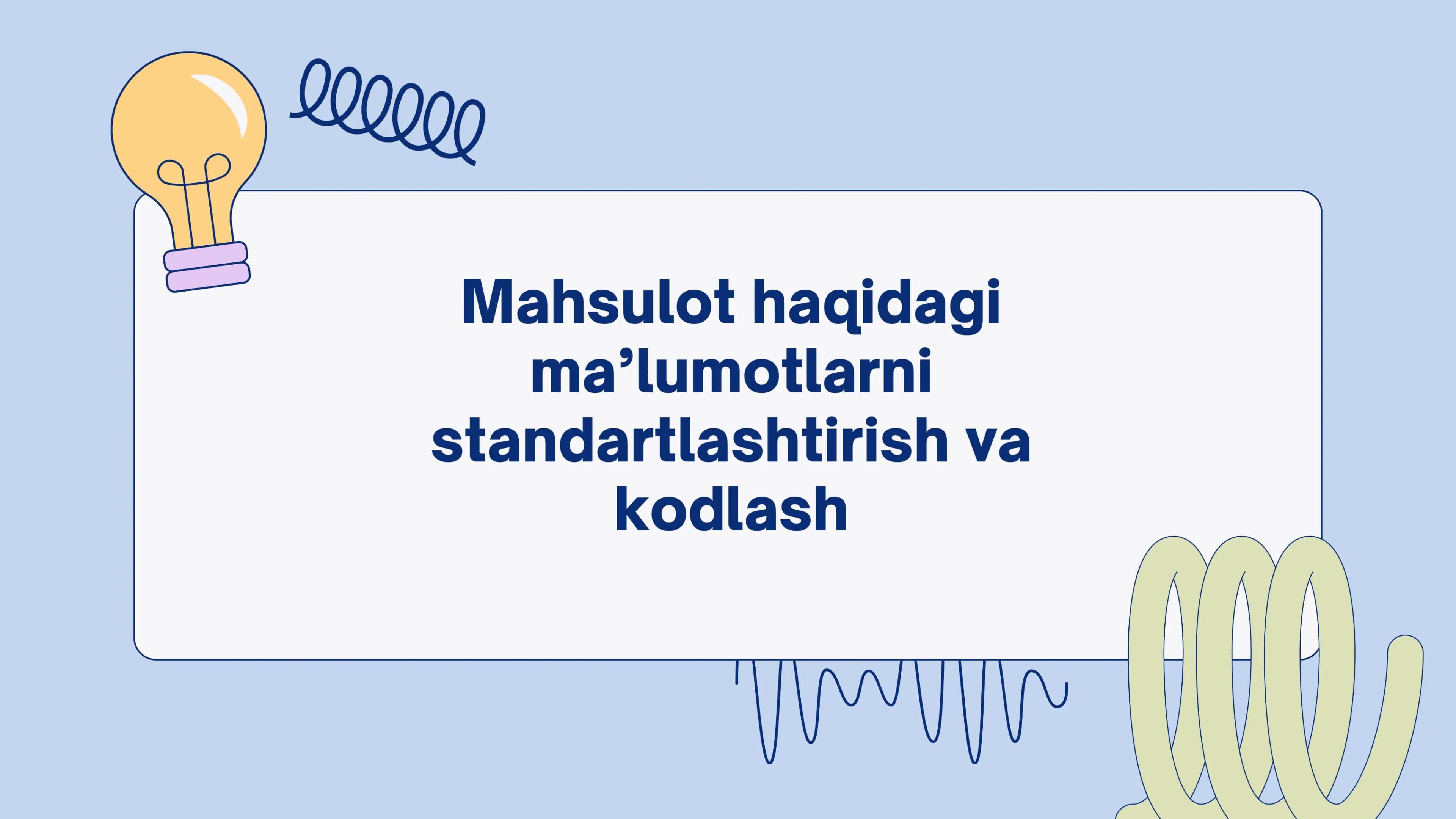 Mahsulot haqidagi ma’lumotlar