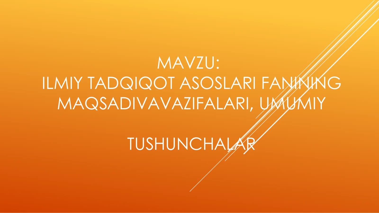 ILMIY BILIMLAR TIZIMI VA ILMIY FAOLIYAT