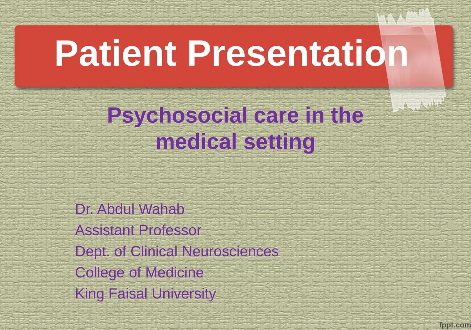 Psychosocial care in the medical setting
