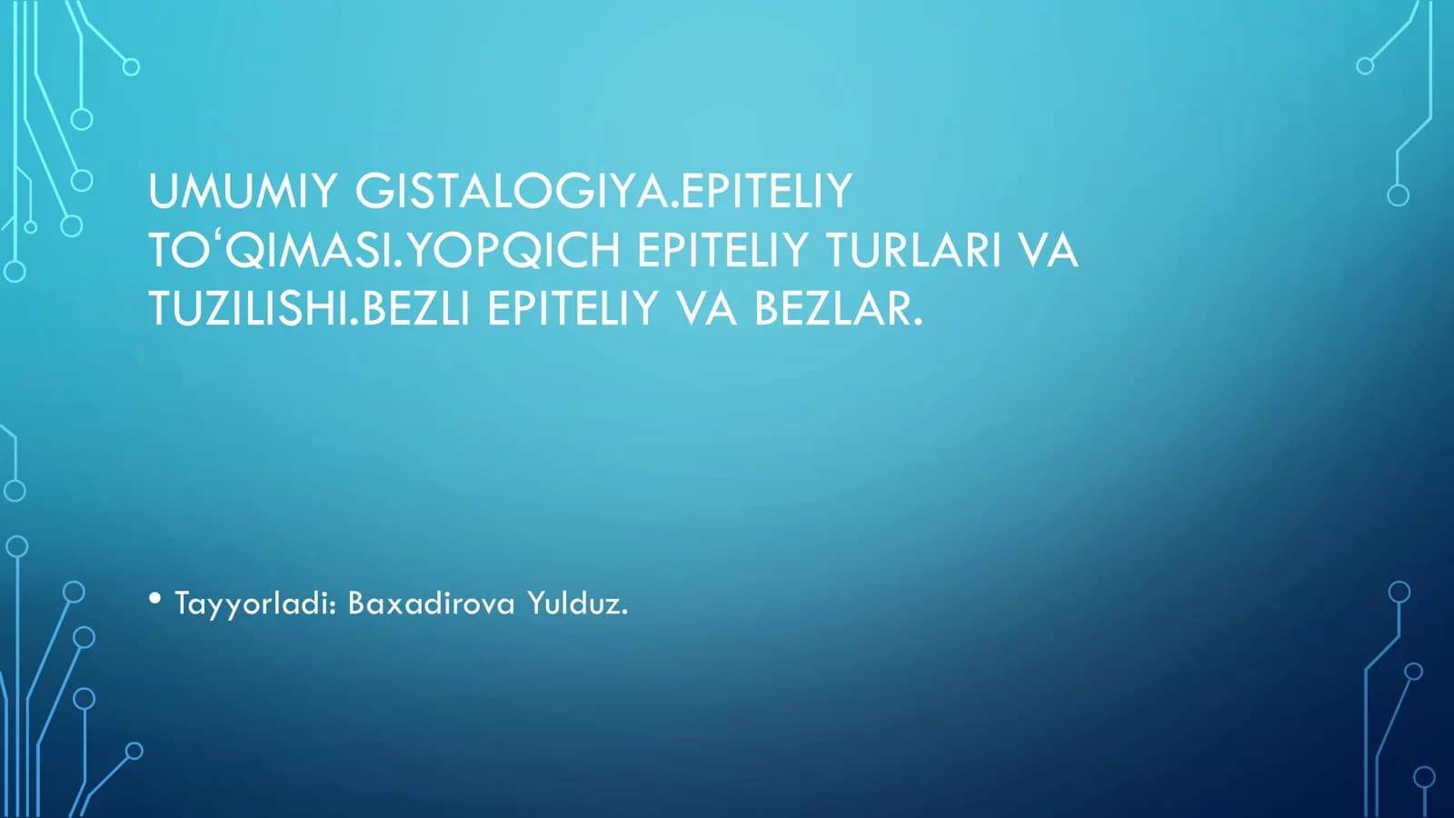 Epiteliy to‘qimasi