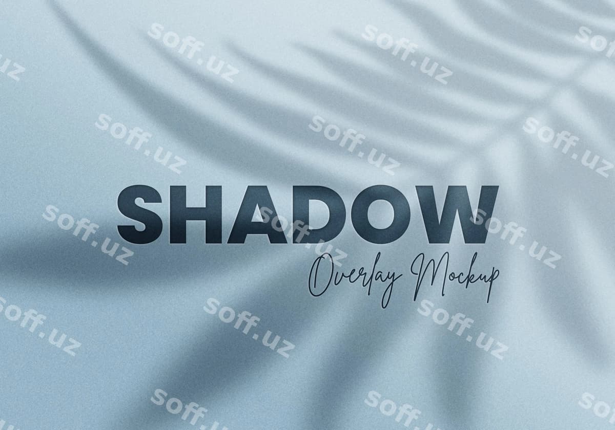 Palma barglari soyasi maketi | Palm leaves shadow overlay mockup