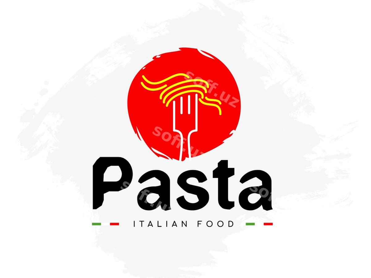 Pasta italyan taomlari logotipi dizayni | Pasta italian food logo design