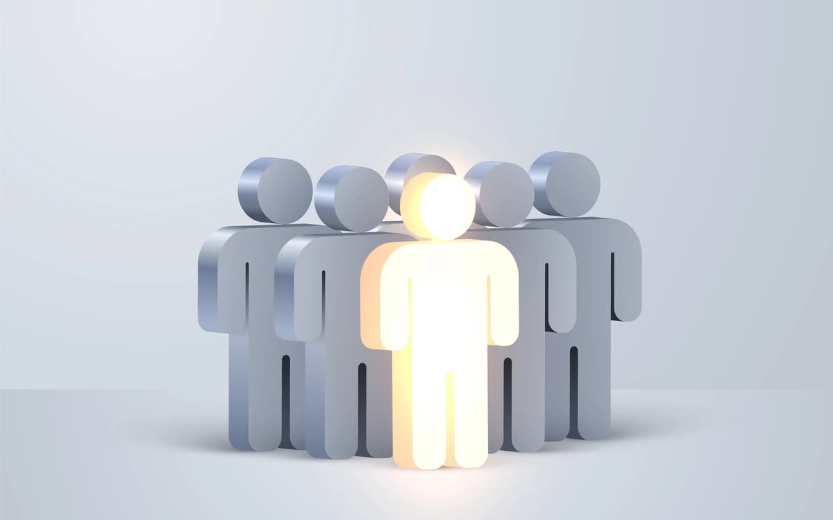 3D renderlangan odamlar konsepsiyasiga ega jamoa | Team with leader concept 3d rendered people