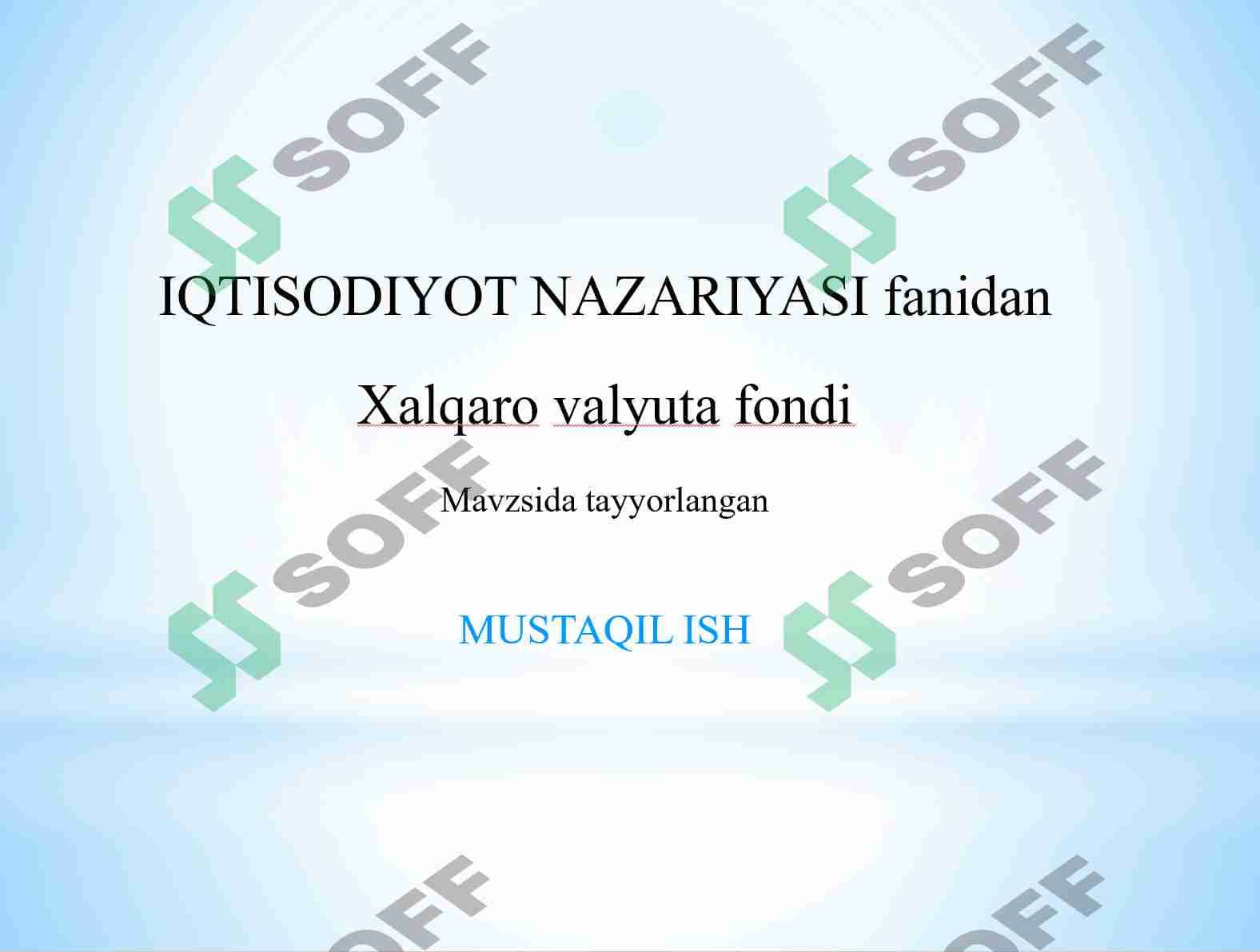 Xalqaro valyuta fondi