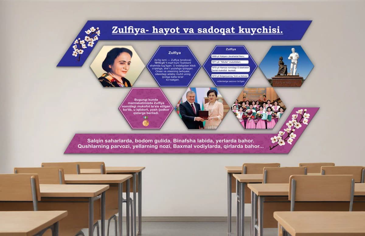 Maktab stend dizayni