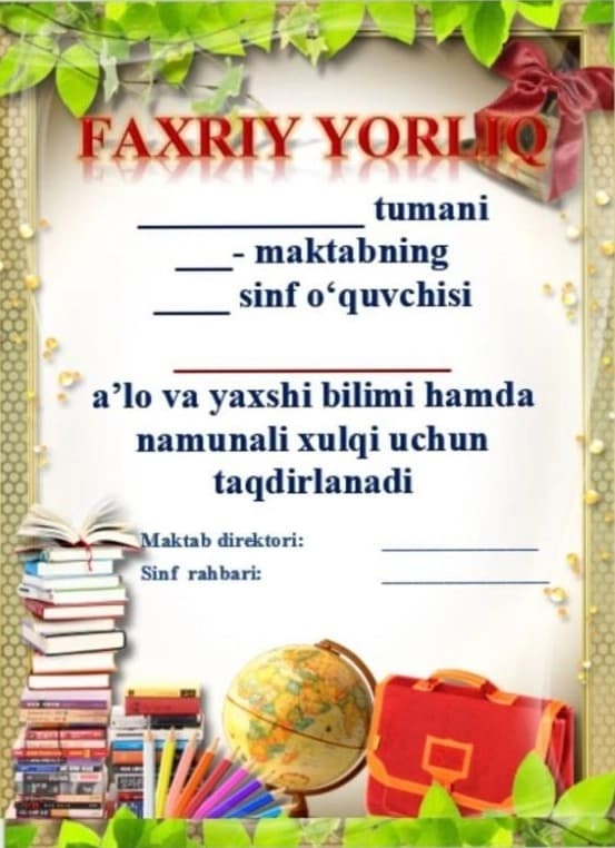 FAXRIY YORLIQ
