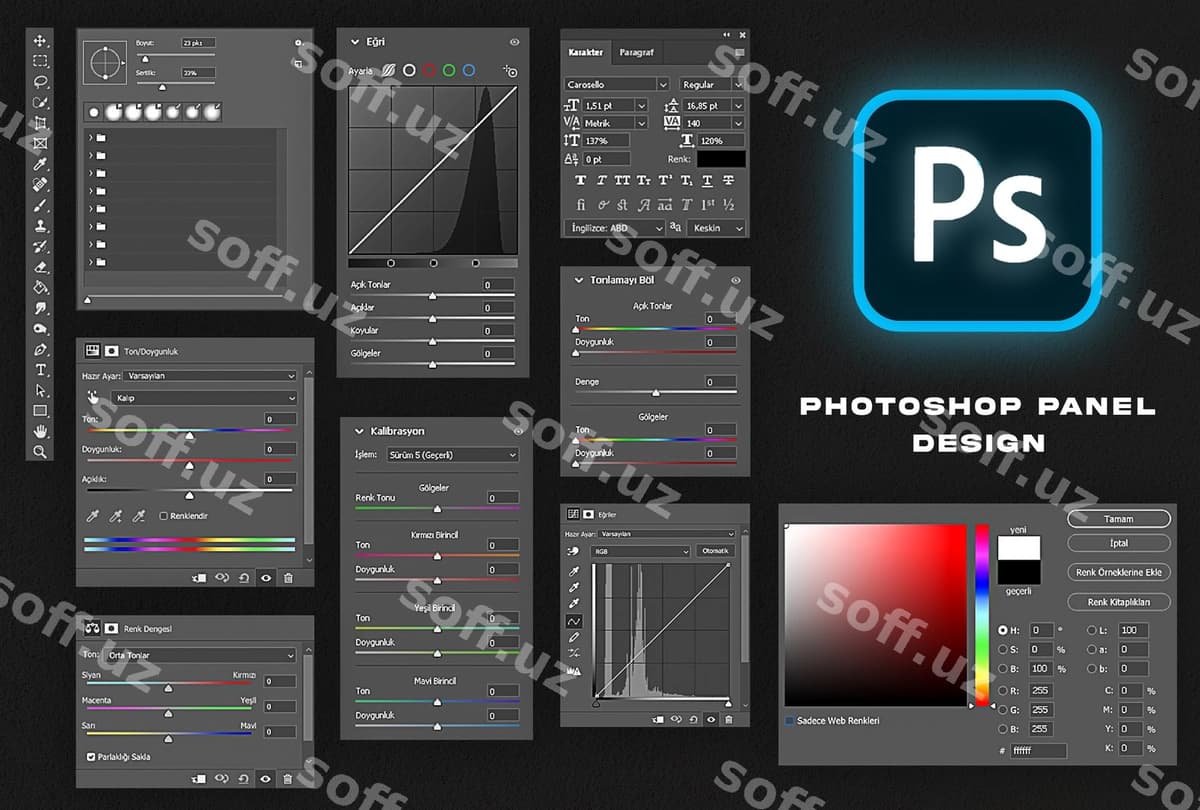 Photoshop panelar psd | Photoshop panels psd