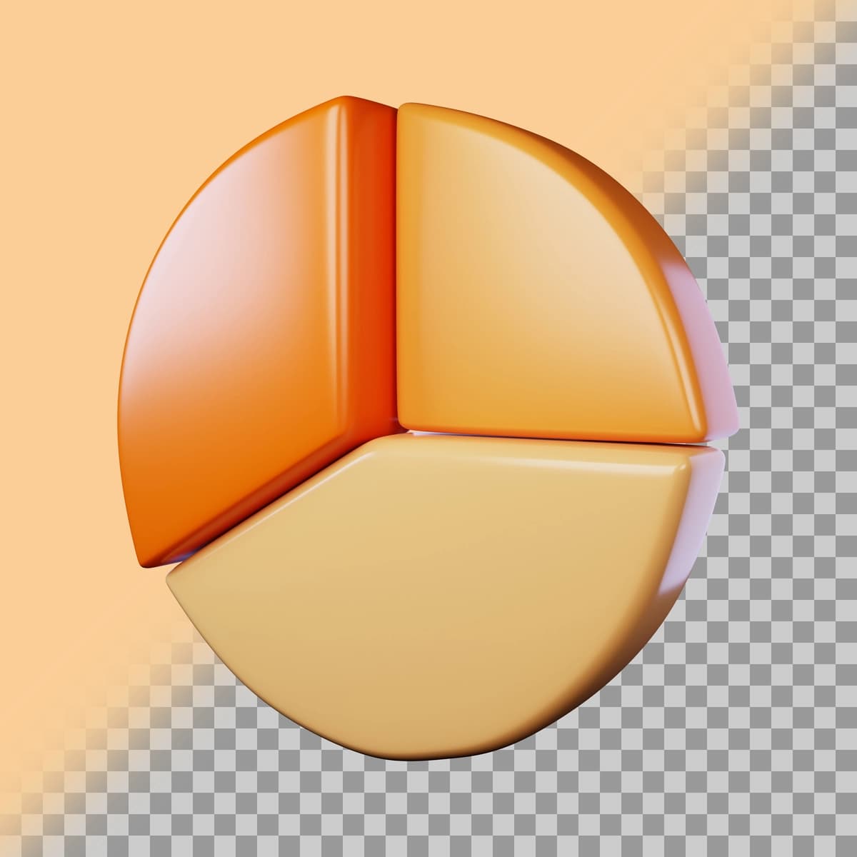 3D doiraviy diagramma belgisi | Pie chart icon 3d