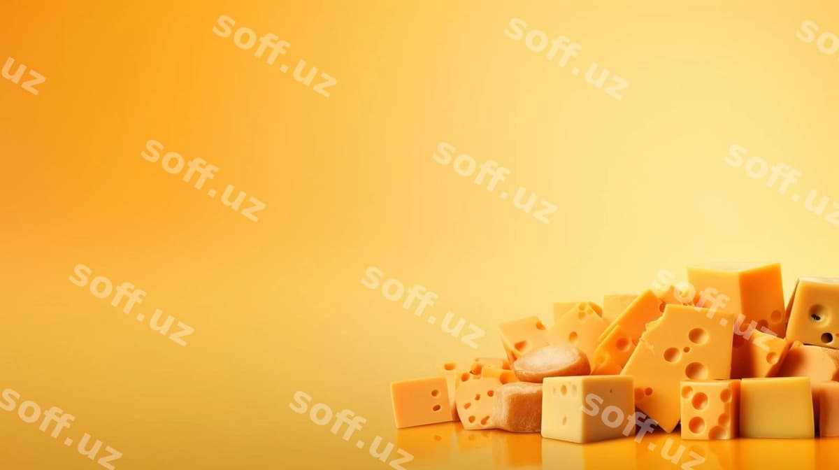 Stol ustida yig'ilgan pishot | Pile cheese sitting top table