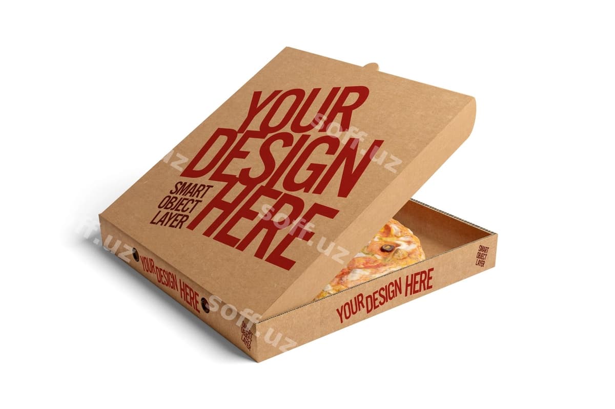 Pitsa qutisi namunasi | Pizza box mock up