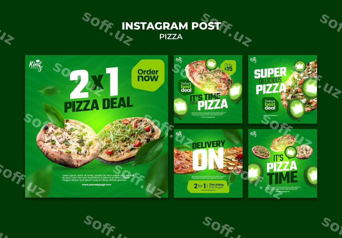 Pitsa shablon dizayni | Pizza template design