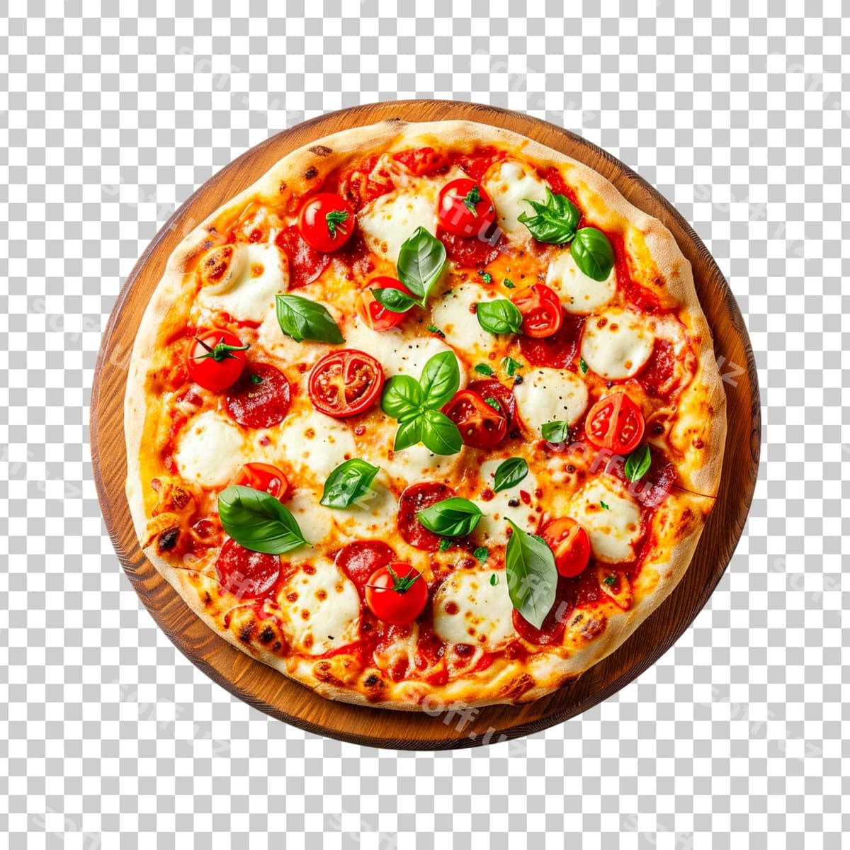 Pitsa pomidorlar bilan mozzarella mozzarella | Pizza with tomatoes mozzarella mozzarella