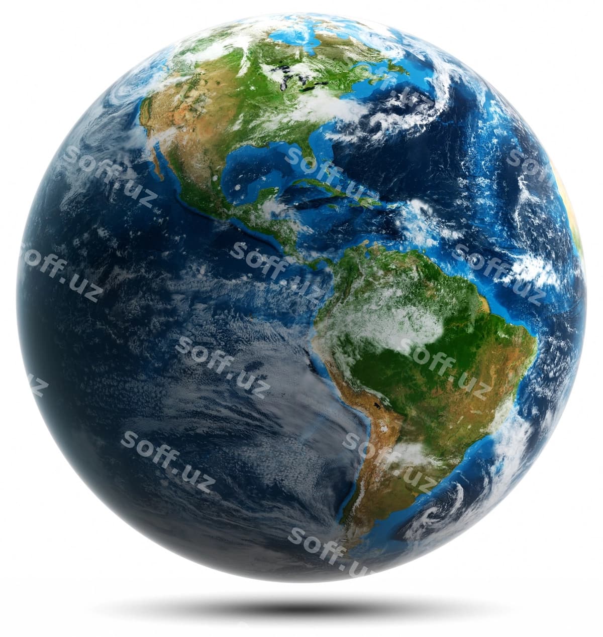 Yer sayyorasi dunyo xaritasi izolyatsiya qilingan | Planet earth globe world map isolated