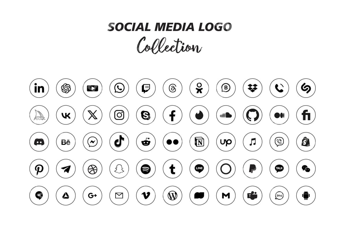 Mashhur ijtimoiy tarmoqlar ikonkalari | Popular social media icons