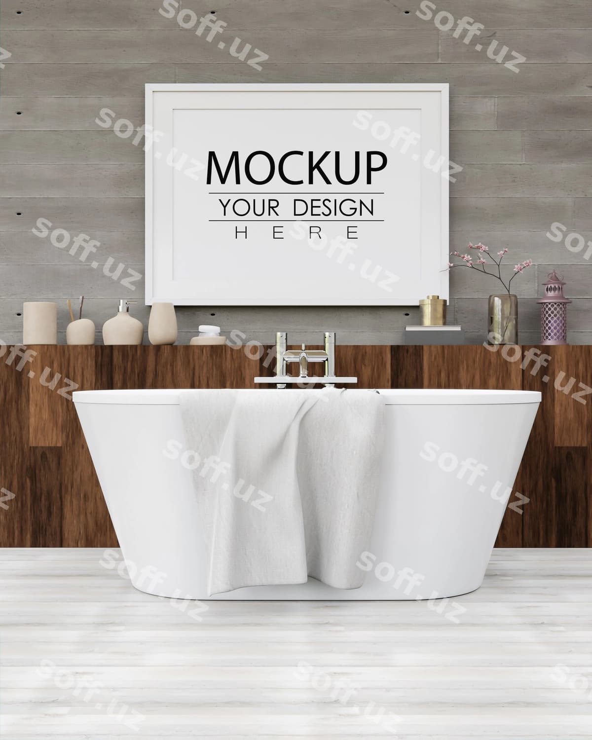 Poster ramkasi mockup mehmon xonasi | Poster frame mockup living room