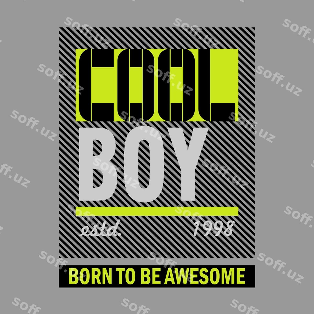 "Ajoyib bola tug'ilganda ajoyib bo'ladi" degan plakat | Poster that says cool boy born be awesome