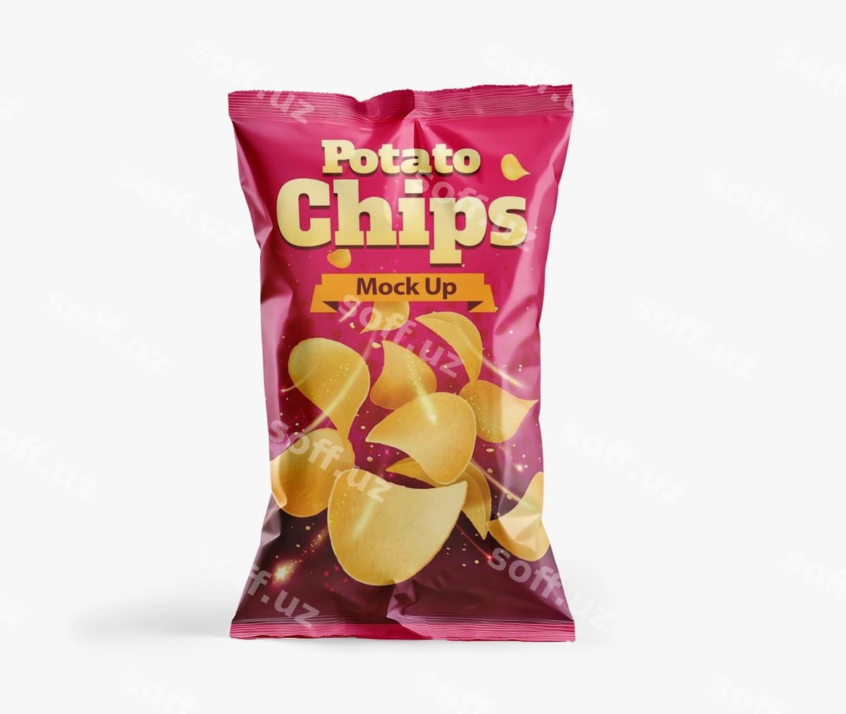 Kartoshka choyi qadoqlash namunasi | Potato chips packaging mockup