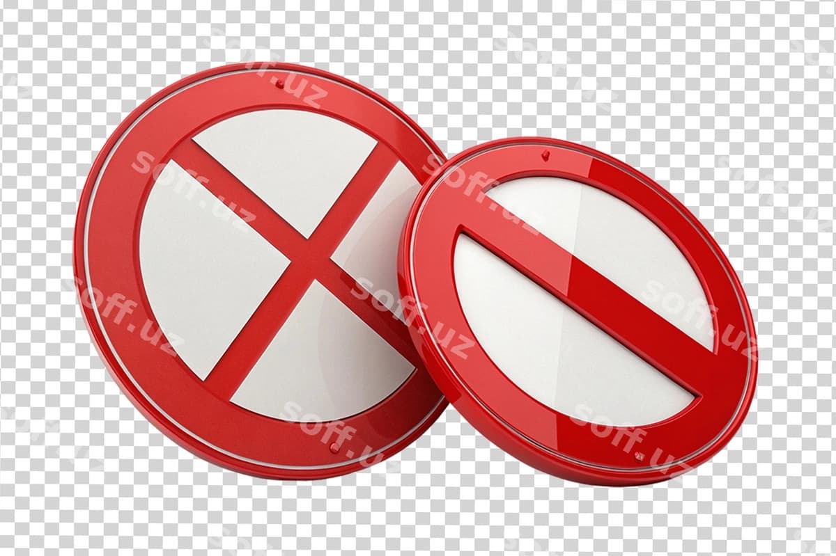 Kirish taqiqlangan emas, taqiq belgisi | Prohibition signs no entry forbidden