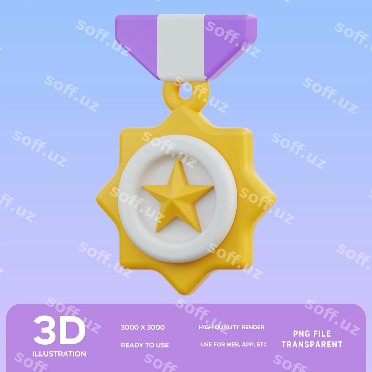 Psd badgе 3d illyustratsiyasi | Psd badge 3d illustration