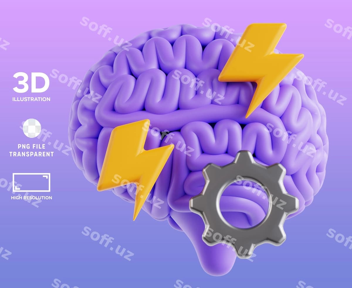 Psd g'oya to'plash 3d illustratsiya | Psd brainstorming 3d illustration