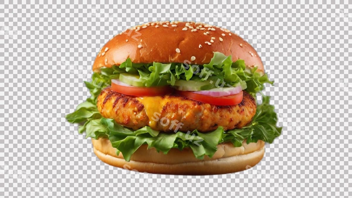 Psd burger bilan bacon cheese bacon it | Psd burger with bacon cheese bacon it