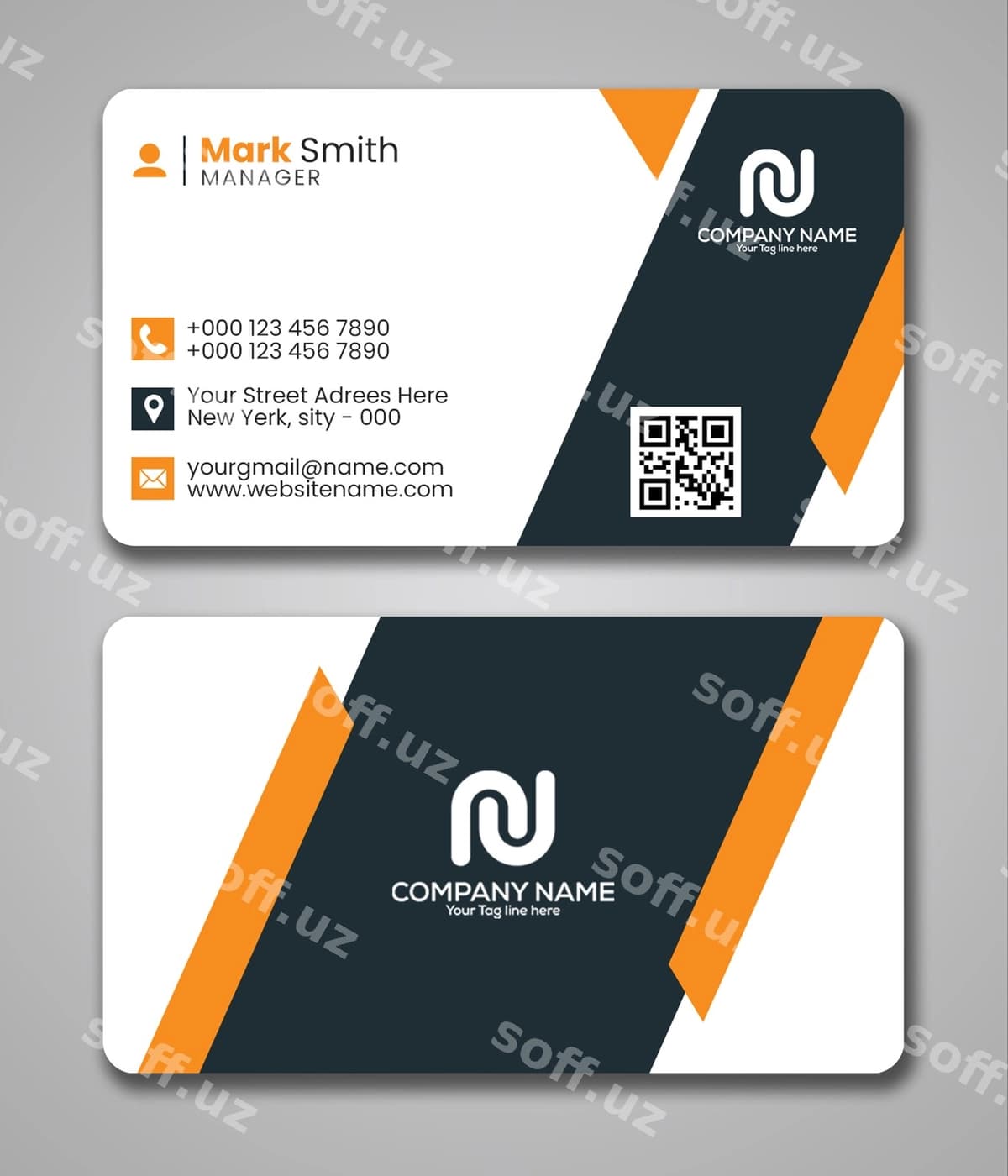Psd biznes vizitkai dizayni ijodkor zamonaviy | Psd business card design creative modern