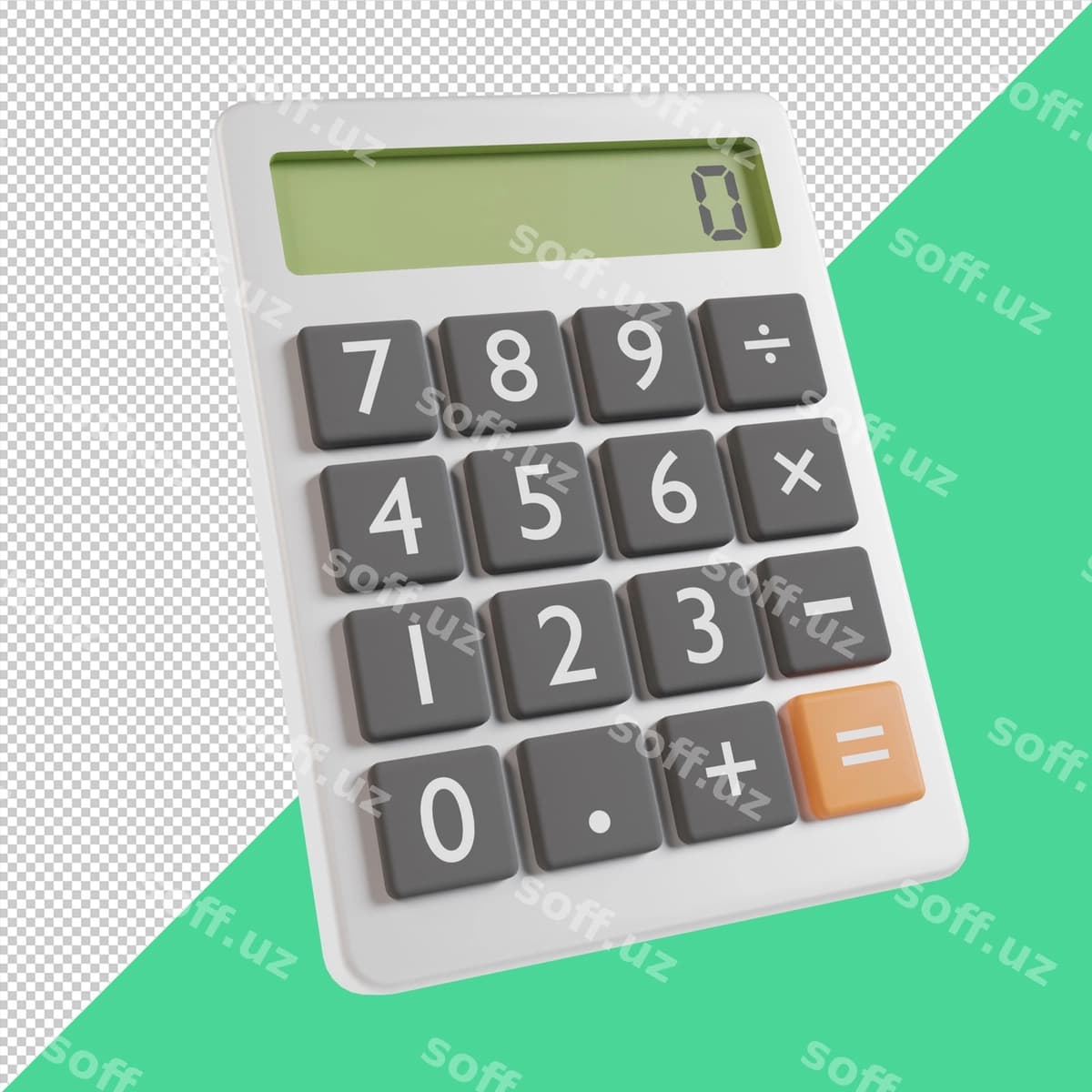 Psd kalkulyator 3d render illustratsiyasi | Psd calculator 3d render illustration