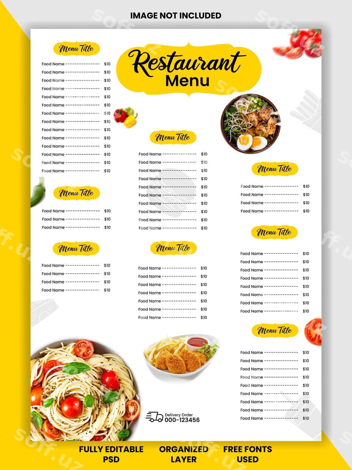 Psd restoran ijtimoiy tarmoqlar shabloni | Psd restaurant social media template