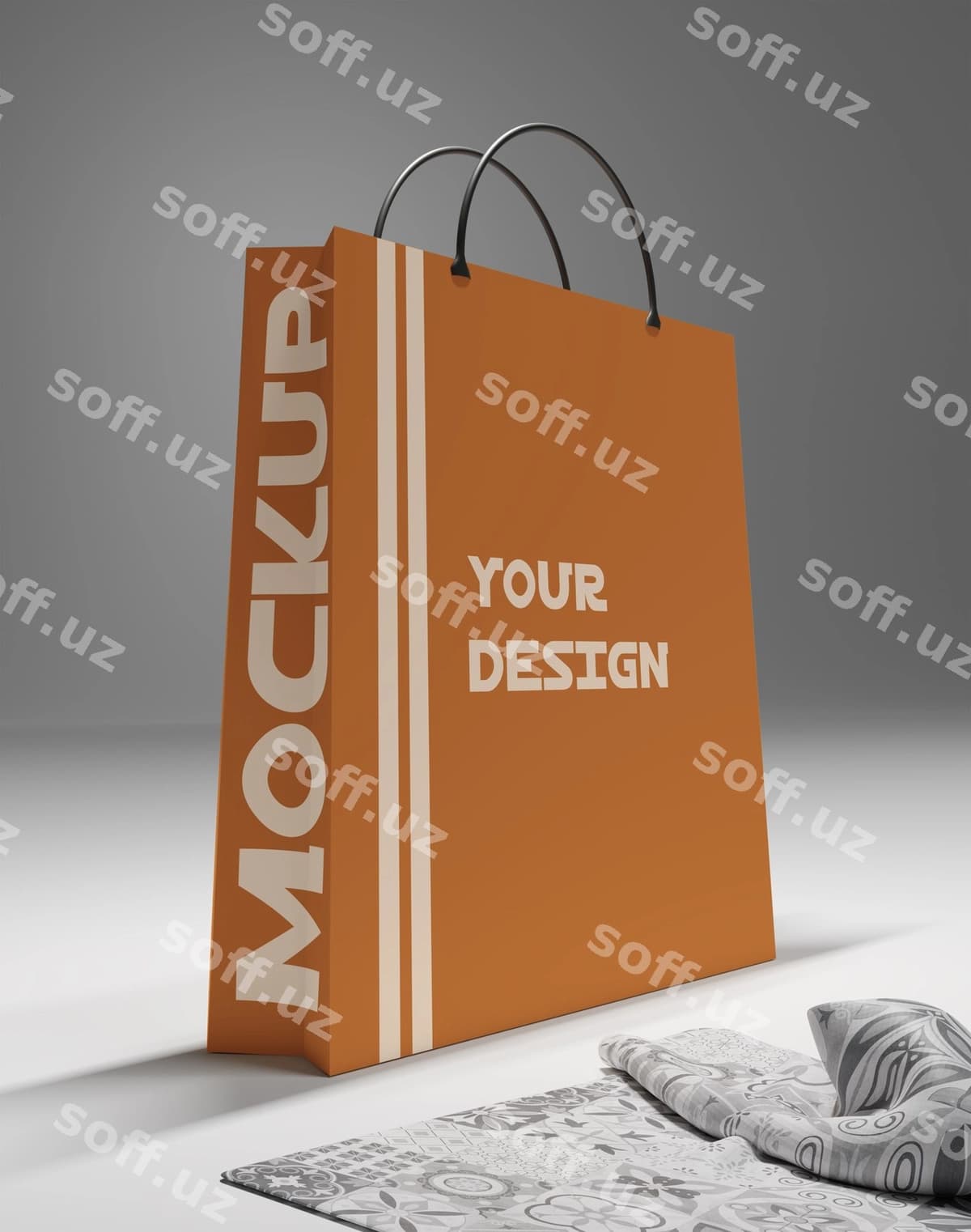 Psd xarid qog'oz po'shak dizayn namunasi bepul | Psd shopping paper bag design mockup free
