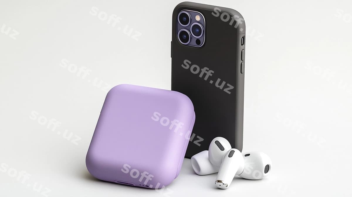 Pushti qoplantirilgan telefon bilan kamera bor binofat qutisi | Purple case with camera it white phone it