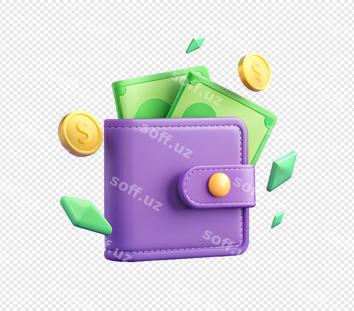 Binafsha kismat ichida ko'plab pul | Purple wallet with bunch money it