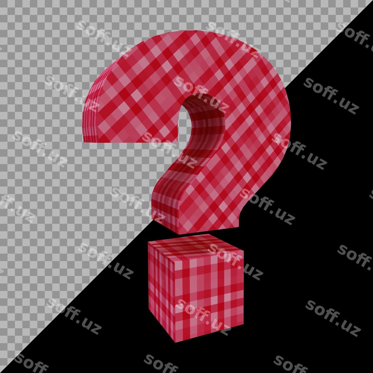 Savol belgisi 3D render | Question mark symbol 3d render