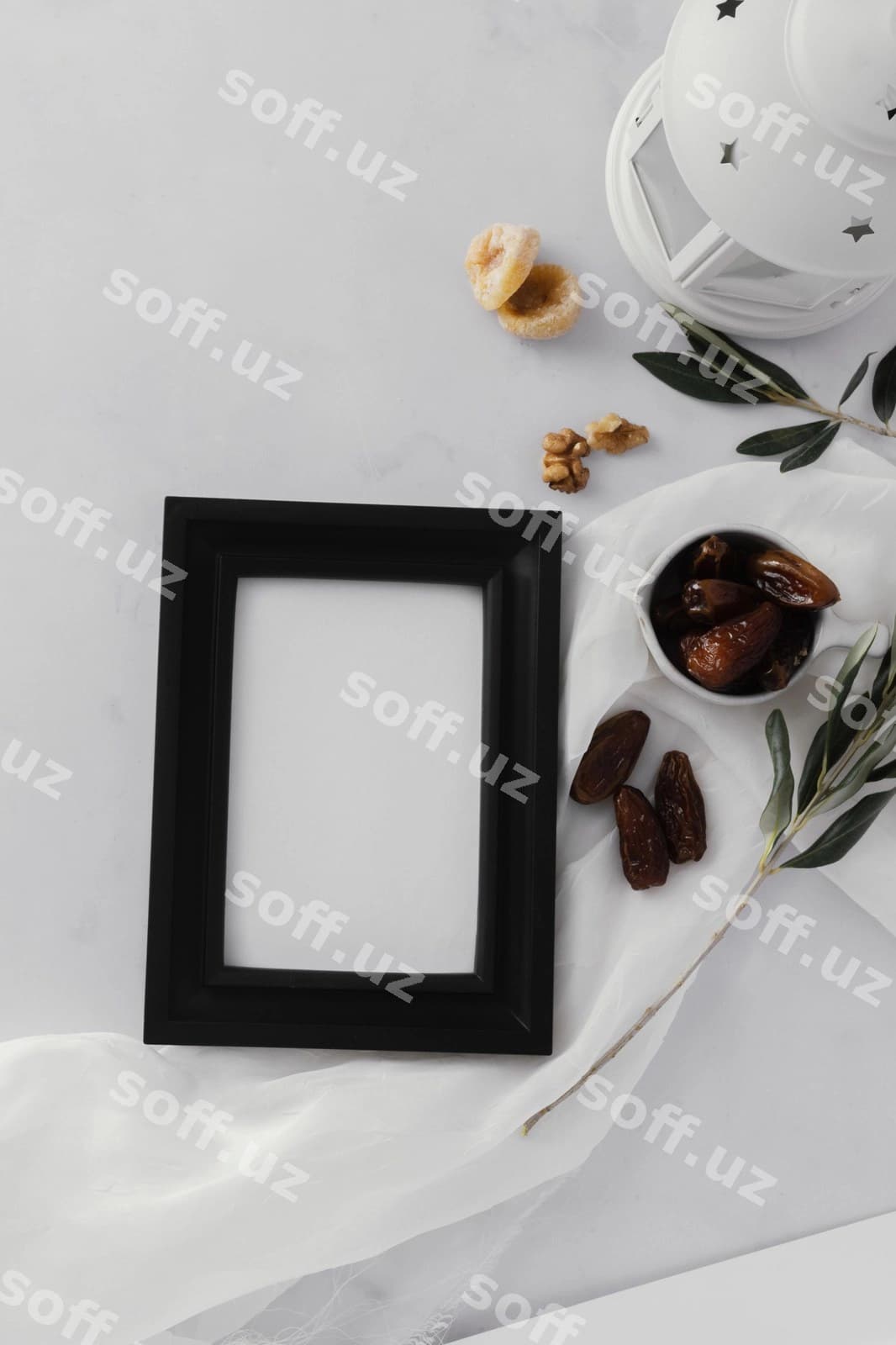 Ramazon ramka model kompositsiyasi | Ramadan frame mock up composition