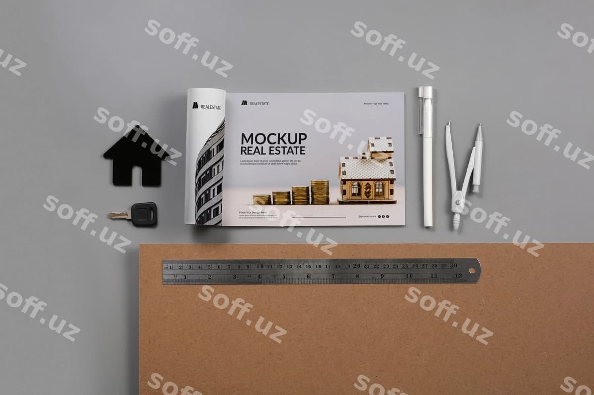 Binolar sotuvi flyer model dizayni | Real estate flyer mockup design