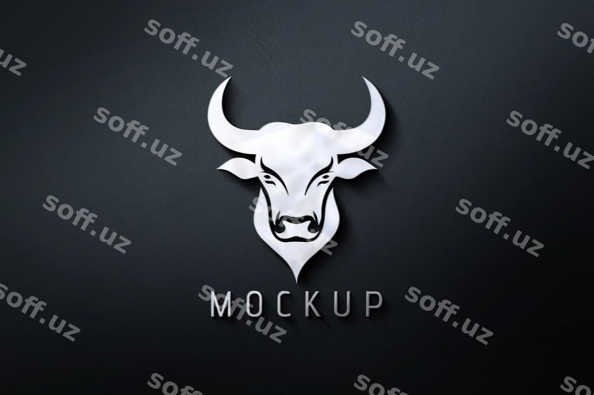 Realistik brend sign logotip mockup | Realistic branding sign logo mockup