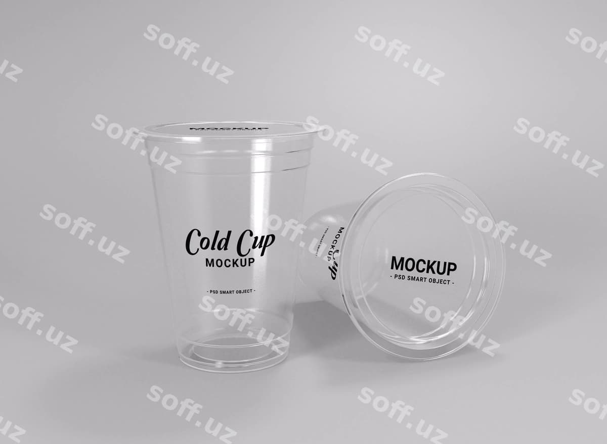 Haqiqiy sovuq stakan maketi | Realistic cold cup mockup
