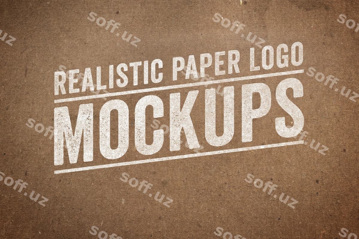 Haqiqiy logotip qog'oz maketi | Realistic logo paper mockup