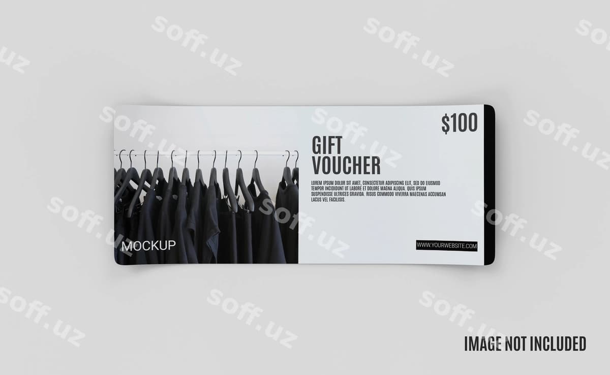 Haqiqiy vaucher maketi | Realistic voucher mockup