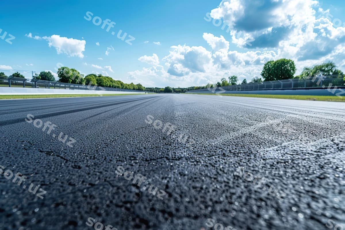 Bu aniq ko'k asmanli yo'l | Road with clear blue sky it