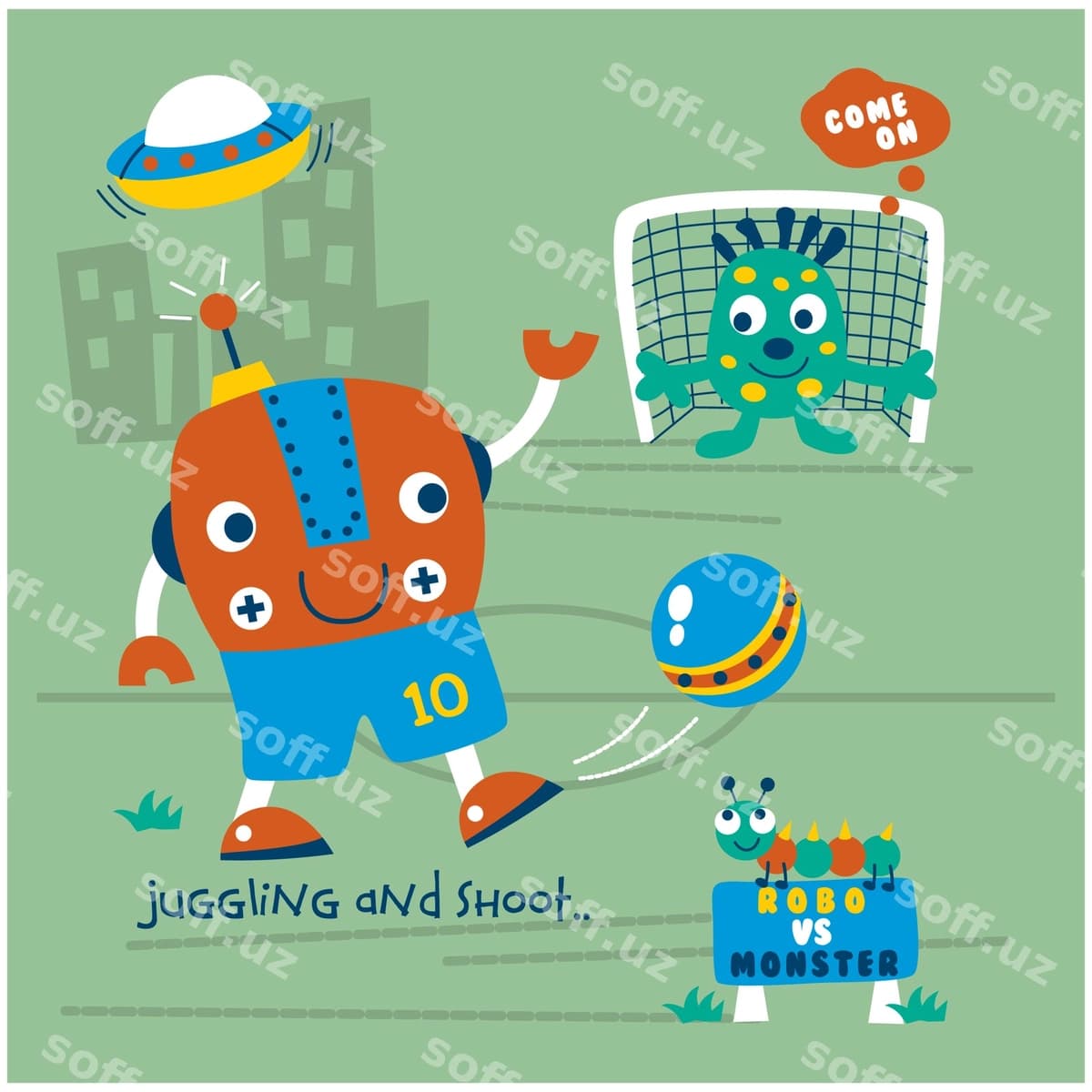 Robot futbol oyniyotgan gulismiq karyatura | Robot playing soccer funny cartoon