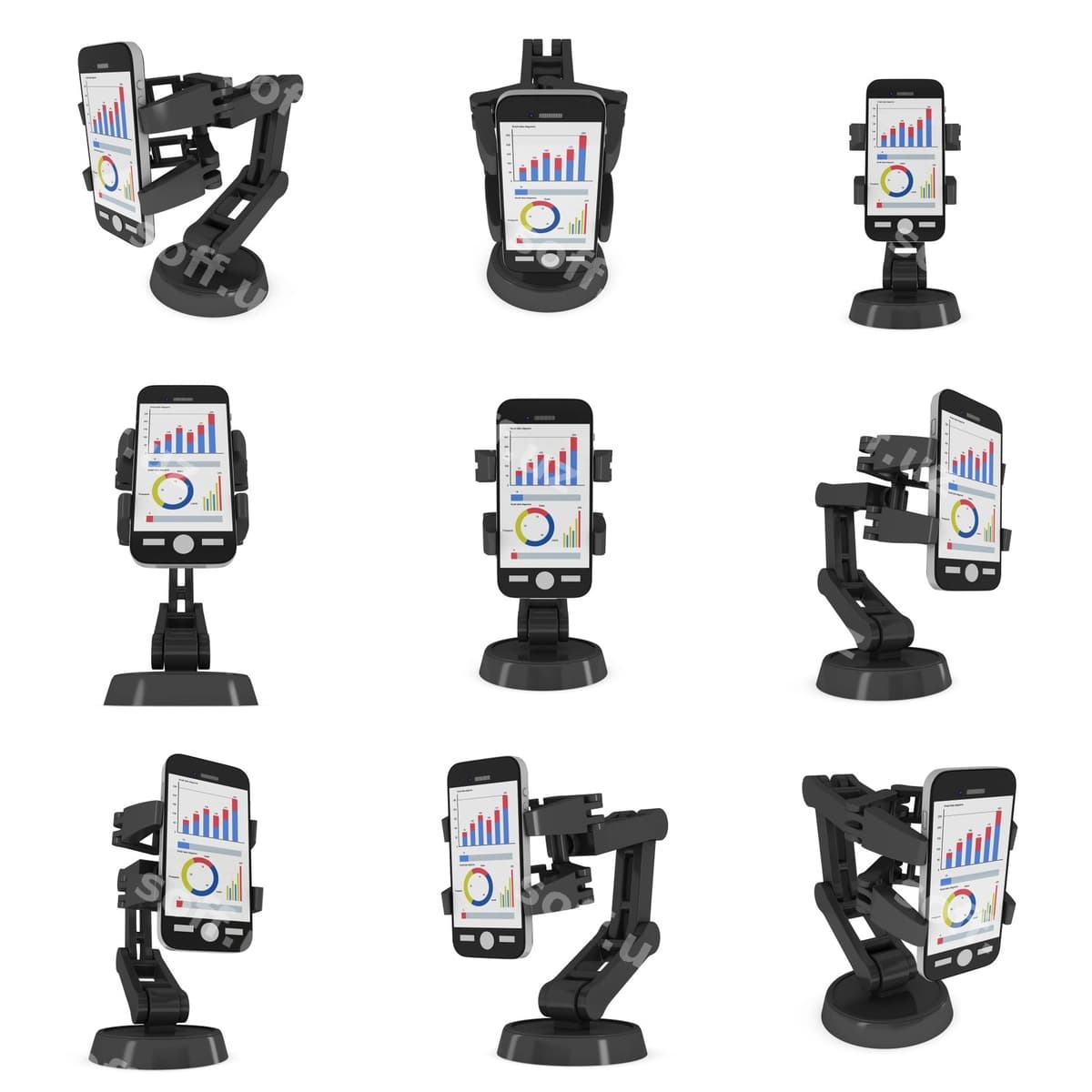 Katta ma'lumotlarga ega smartfonni robot qo'l ushlaydi | Robotic arm hold smartphone with big data