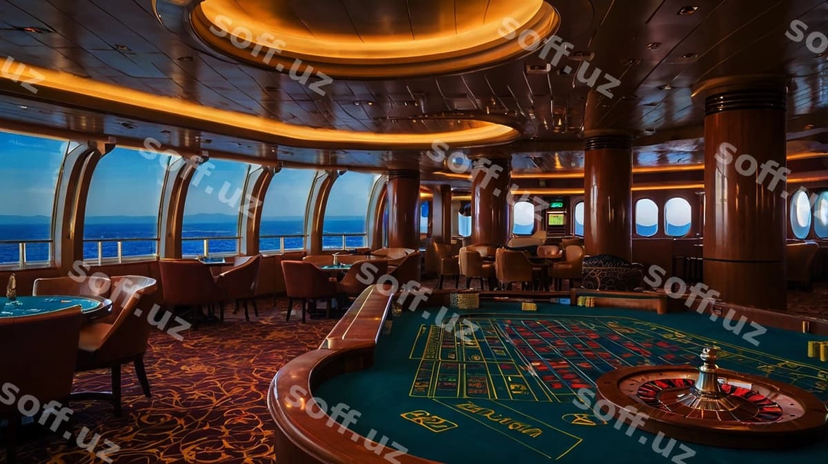 Kasino va okey fonli xona | Room with casino ocean background