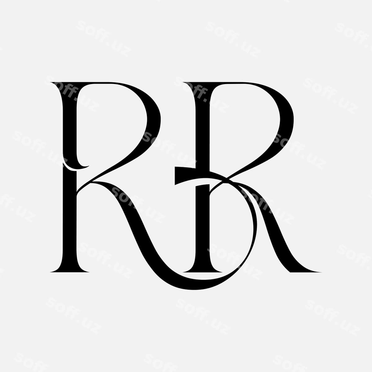 Rr bosh harf logotip dizayni | Rr initial letter logo design