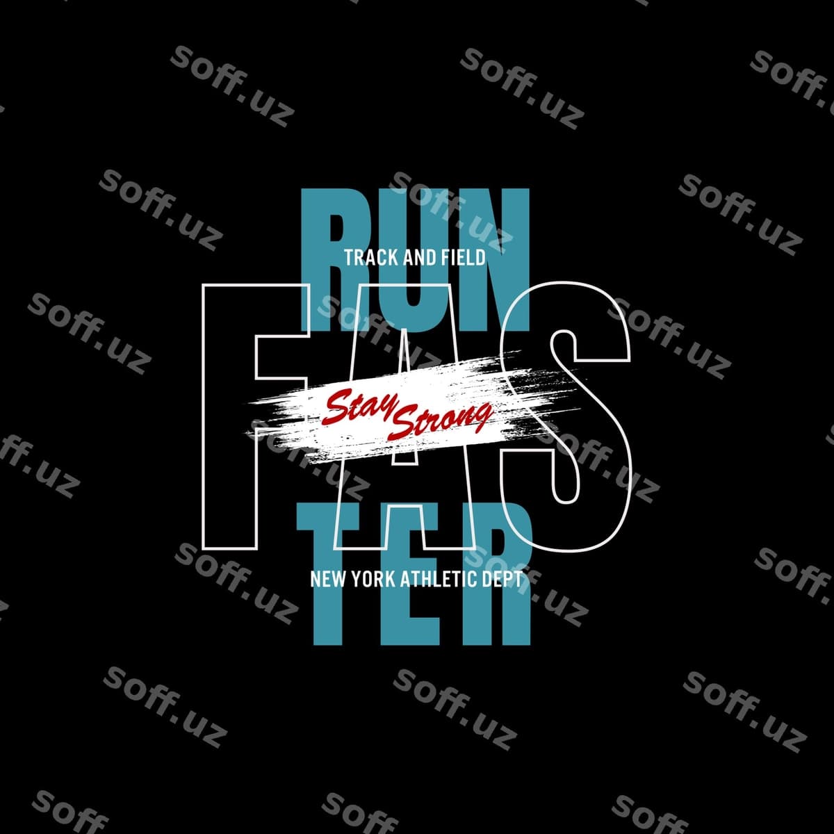 Tezroq yug'ilish tipografiyali bosma futbolka | Run faster typography print t shirt