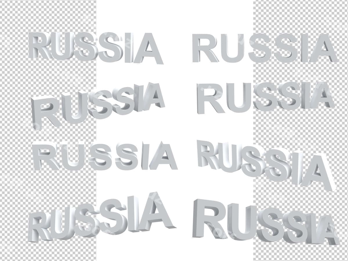 Rusiya 3D matn to'plami | Russia 3d text set